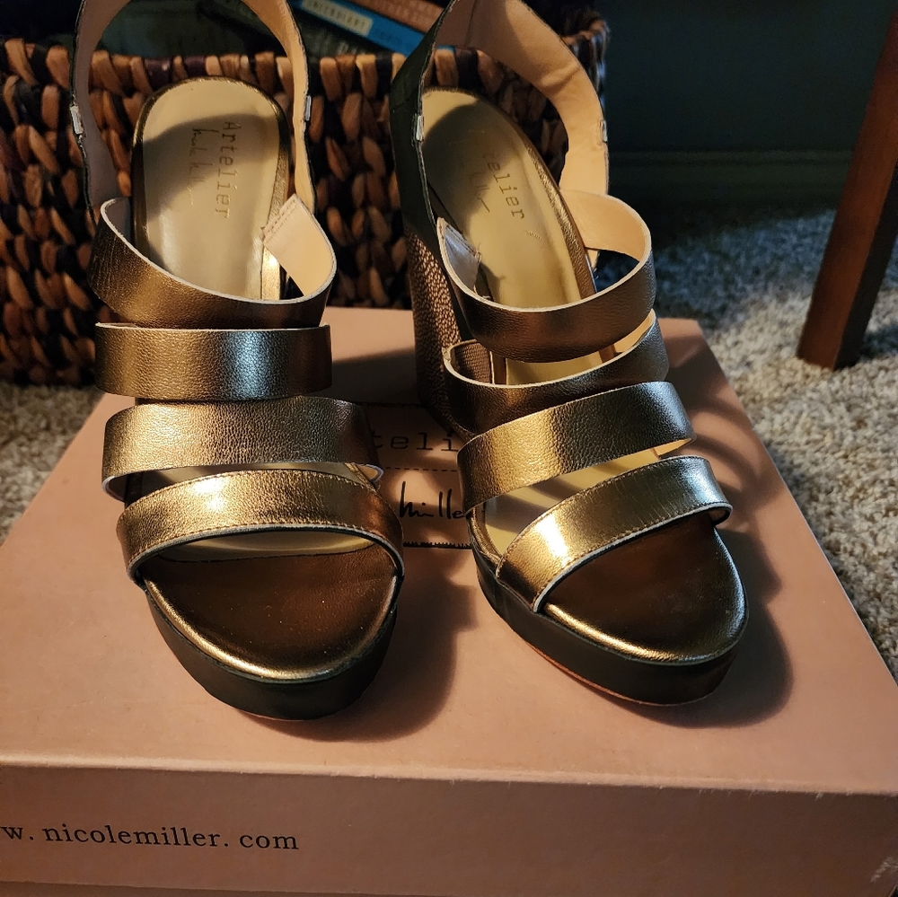 Nicole Miller Artelier "St.Lucia" strappy wedge Sandal